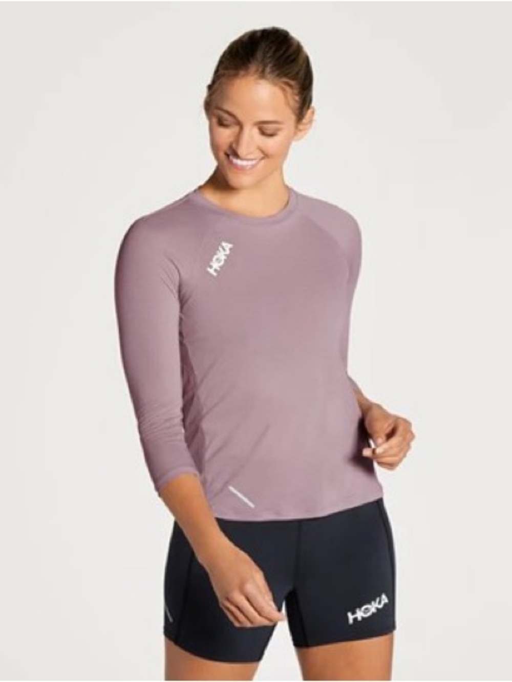 HOKA Glide 3/4 Quarter Sleeve Running Shirt